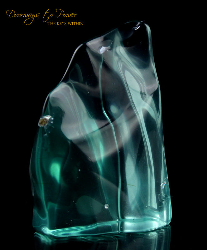 Lemurian Aquatine Calcite Crystal Altar Stone