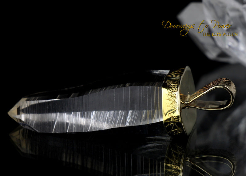 Lemurian Crystal Pendant 14k 