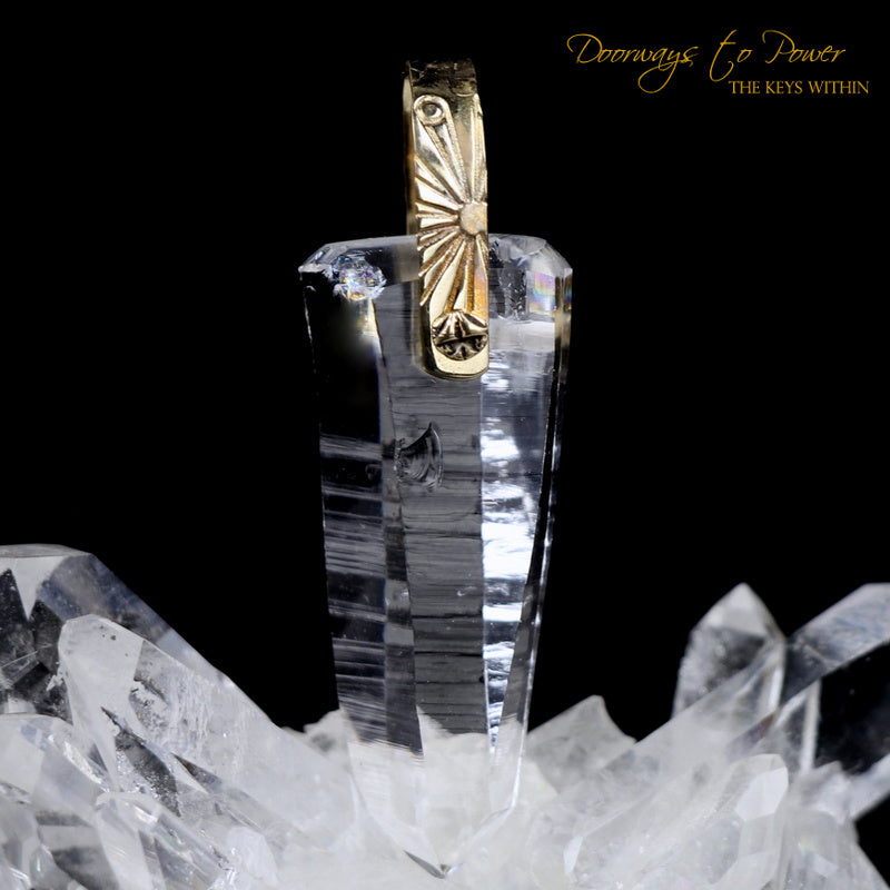 Lemurian Light Language Isis Record Keeper Crystal Pendant