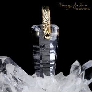 Lemurian Light Language Isis Record Keeper Crystal Pendant