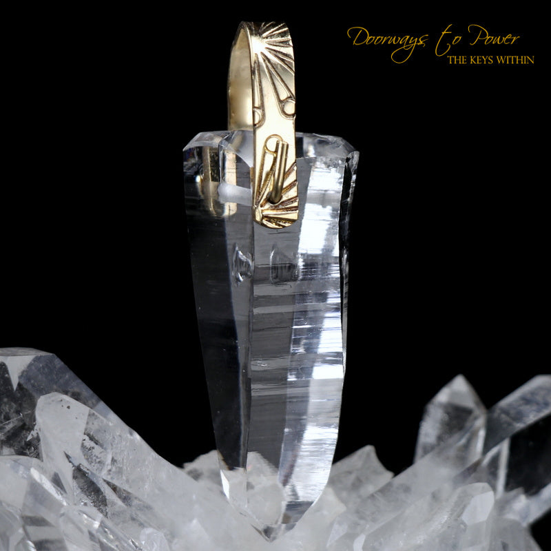 Lemurian Light Language Isis Record Keeper Crystal Pendant