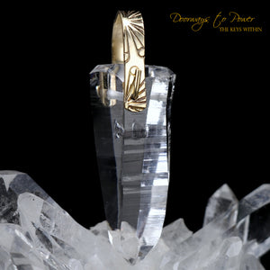 Lemurian Light Language Isis Record Keeper Crystal Pendant