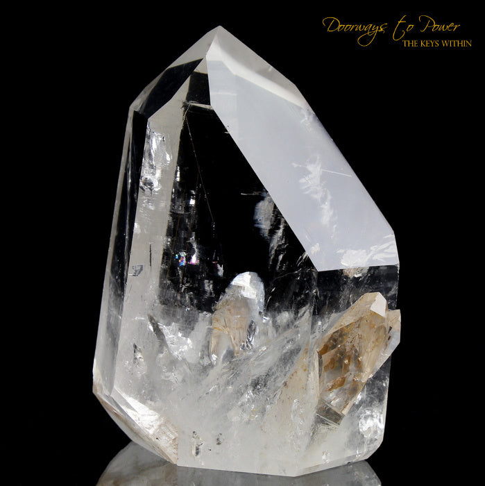 Lemurian Manifestation Quartz Crystal Point with Rutiles