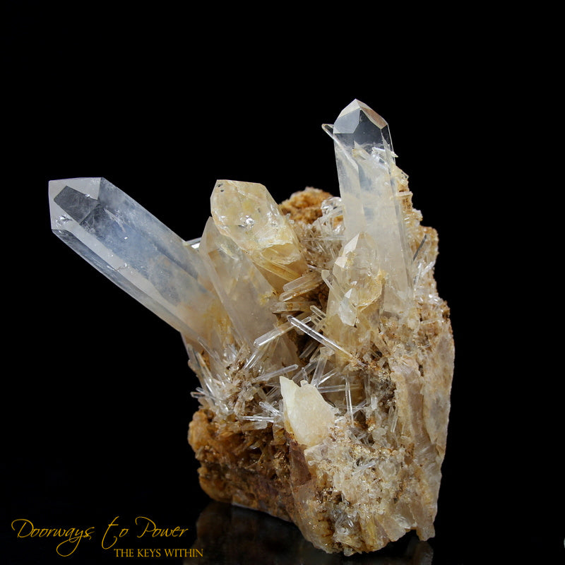 Lemurian Mist Quartz Crystal Cluster XL Ultra Rare 