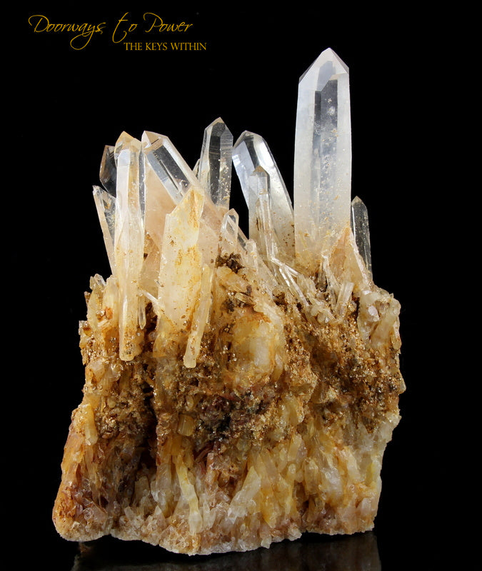 Lemurian Mist Quartz Crystal Cluster XL