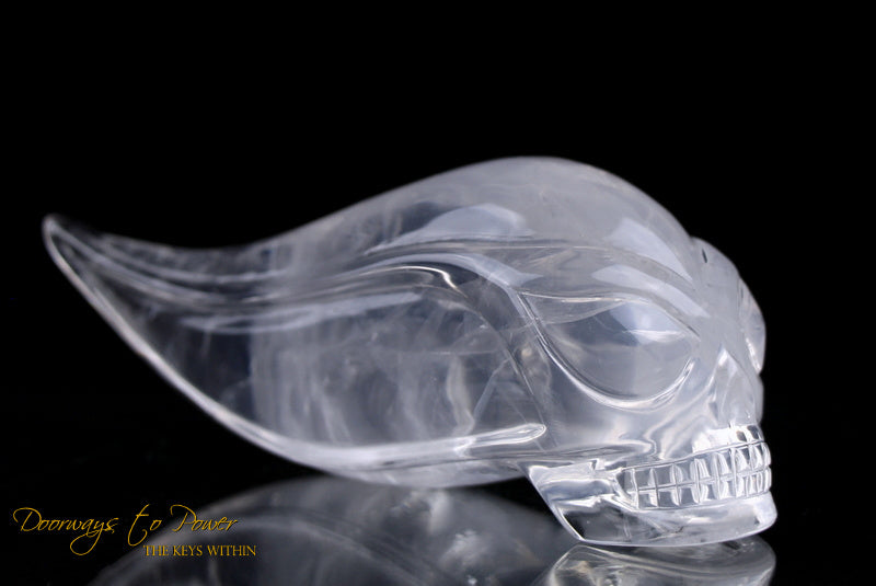 Leandro De Souza Lemurian Mist Traveler Quartz Crystal Skull