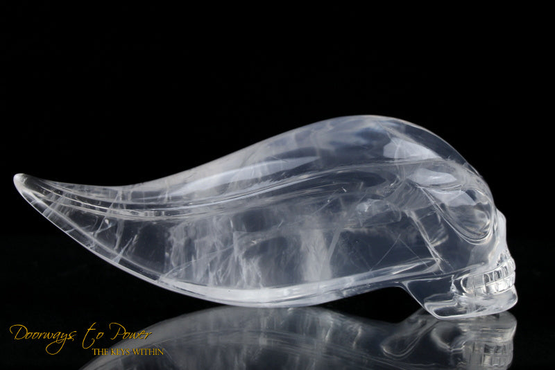 Lemurian Mist Traveler Quartz Crystal Skull