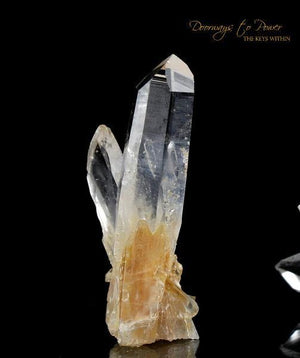 Lemurian Mist Twin Crystal with Record Keepers