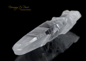 Azozeo Lemurian Light Quartz Crystal Wand & Record Keeper
