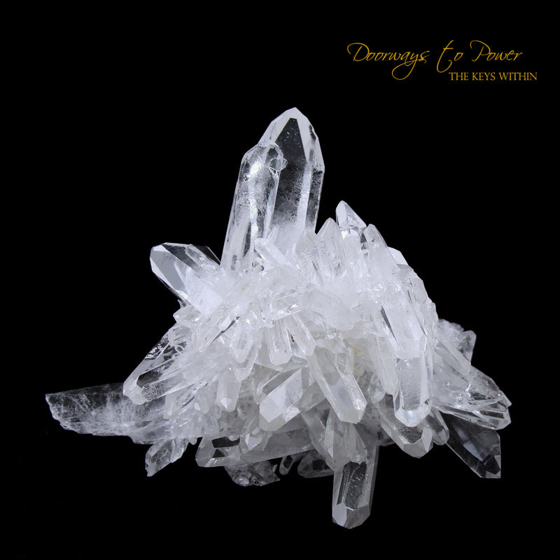 Fine Lemurian Points of Light Quartz Crystal Cluster