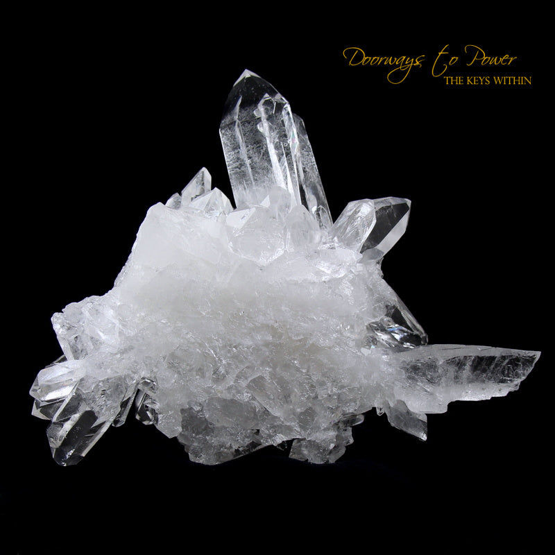 Fine Lemurian Points of Light Quartz Crystal Cluster