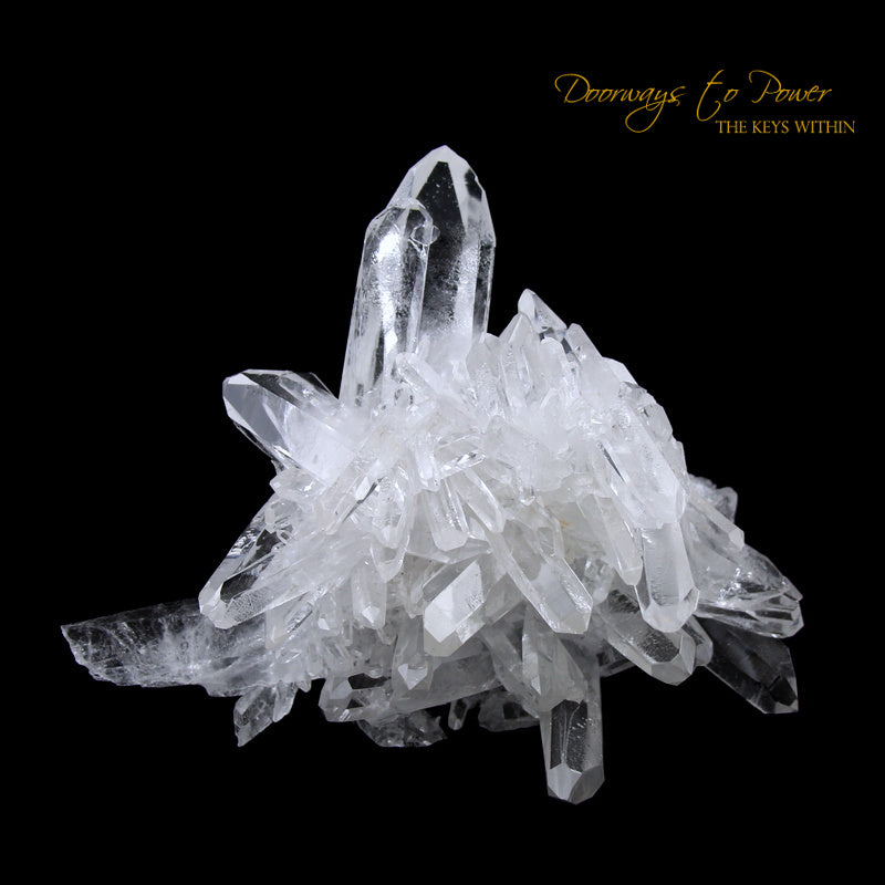 Fine Lemurian Points of Light Quartz Crystal Cluster