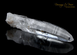 Azozeo Lemurian Light Quartz Crystal Wand & Record Keeper