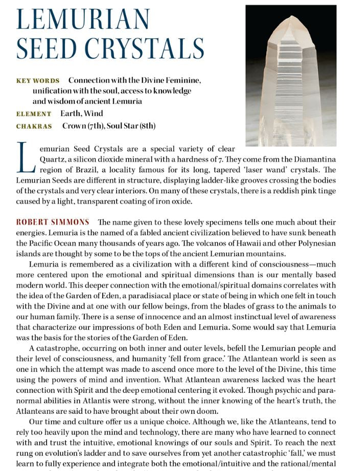 Lemurian Seed Crystals Properties