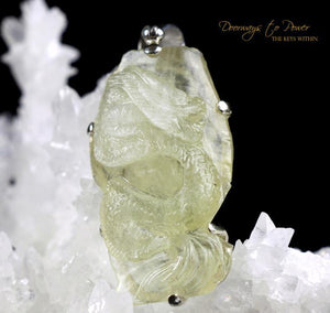 Libyan Desert Glass Crystal Dragon Pendant