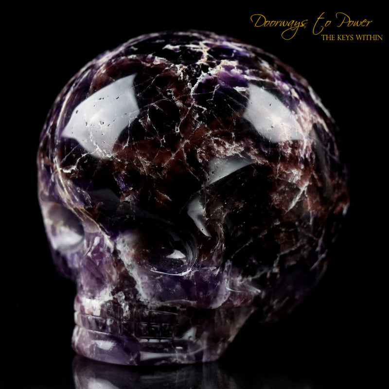 Magenta Chevron Amethyst Magical Child Crystal Skull 'Mouth of God' 