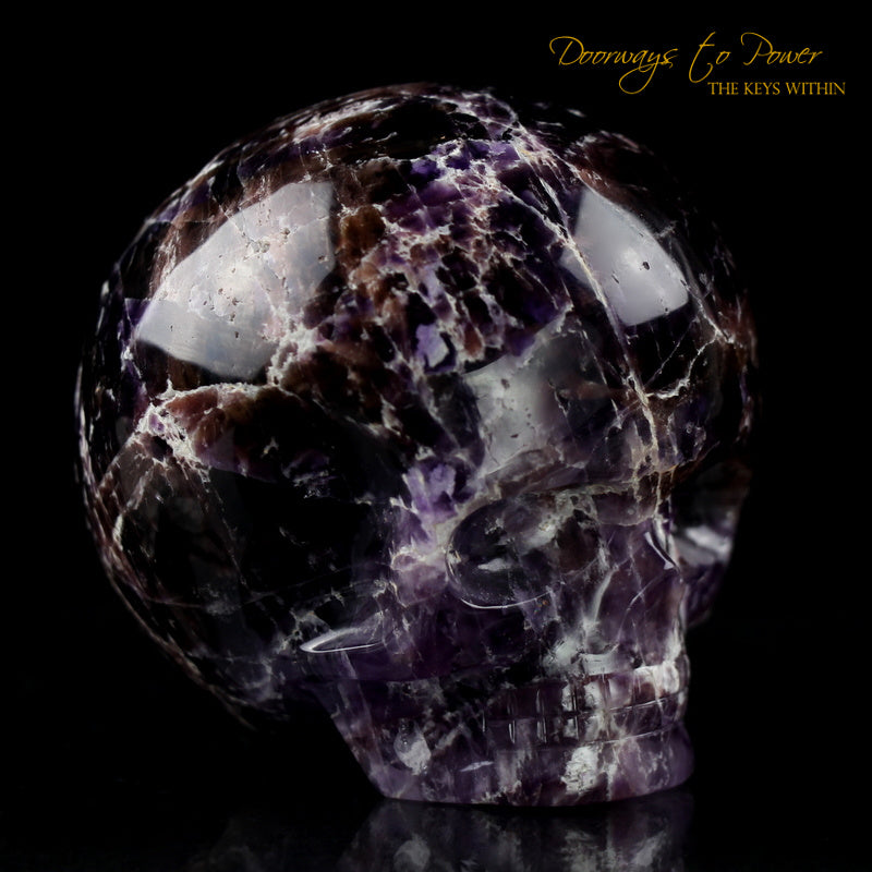 Magenta Chevron Amethyst Magical Child Crystal Skull 'Mouth of God' 