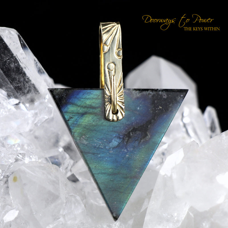  Labradorite Light Language Pendant 14k