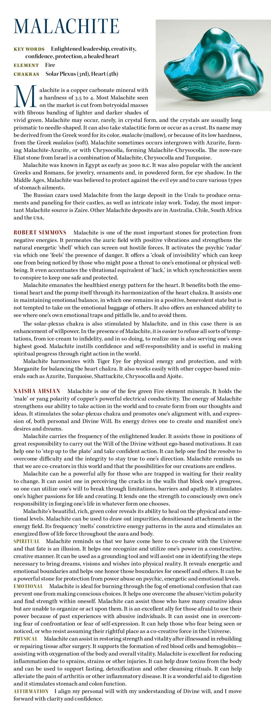 Malachite & Chrysocolla Polished & Tumbled Stone Crystal