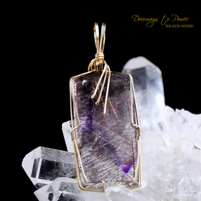 Melody Stone Super 7 Crystal Pendant 14k