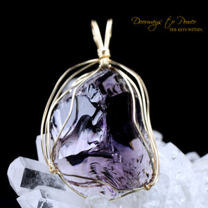 Merlin Purple Andara Pendant 'Alchemist' Between Worlds 14k