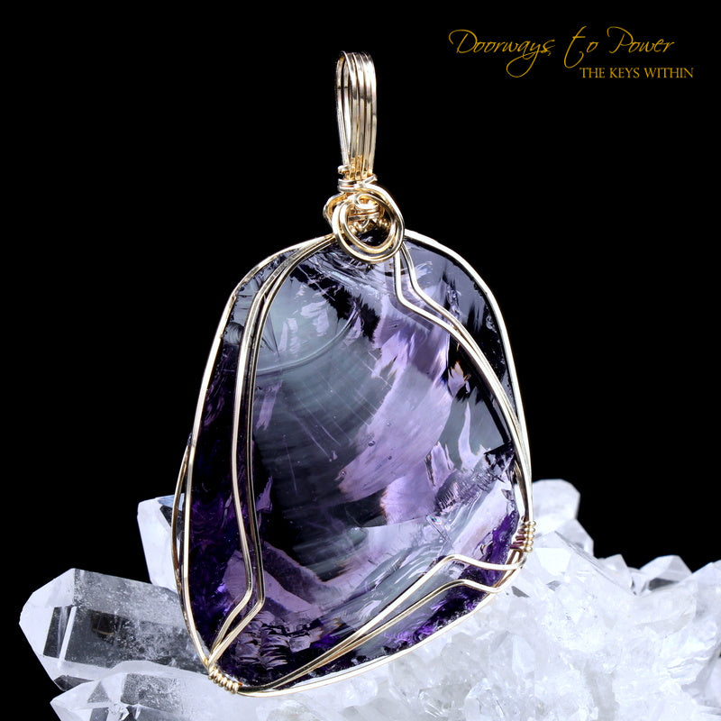 Merlin Purple Andara Pendant 'Alchemist' Between Worlds 14k 