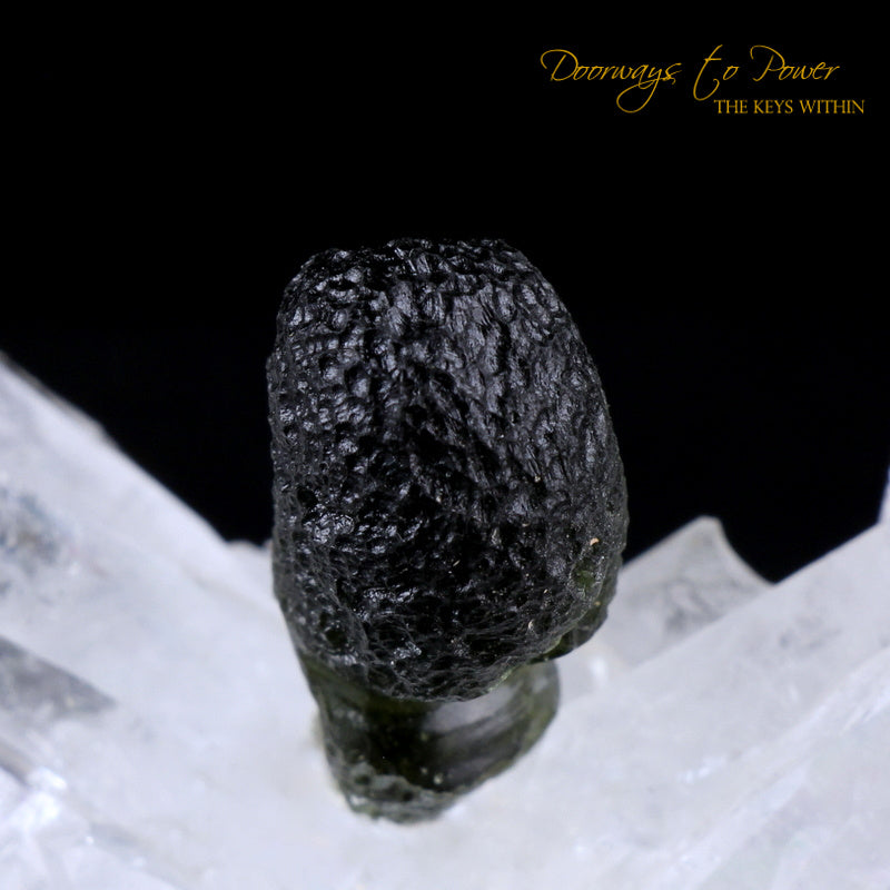 Moldavite Akhenaten Elongated Crystal Skull 