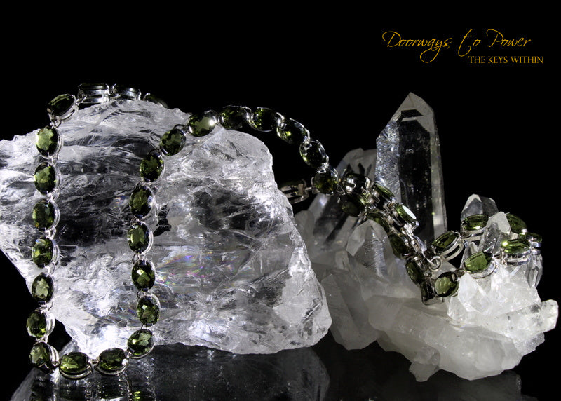 Moldavite Gemstone Necklace in .925 SS