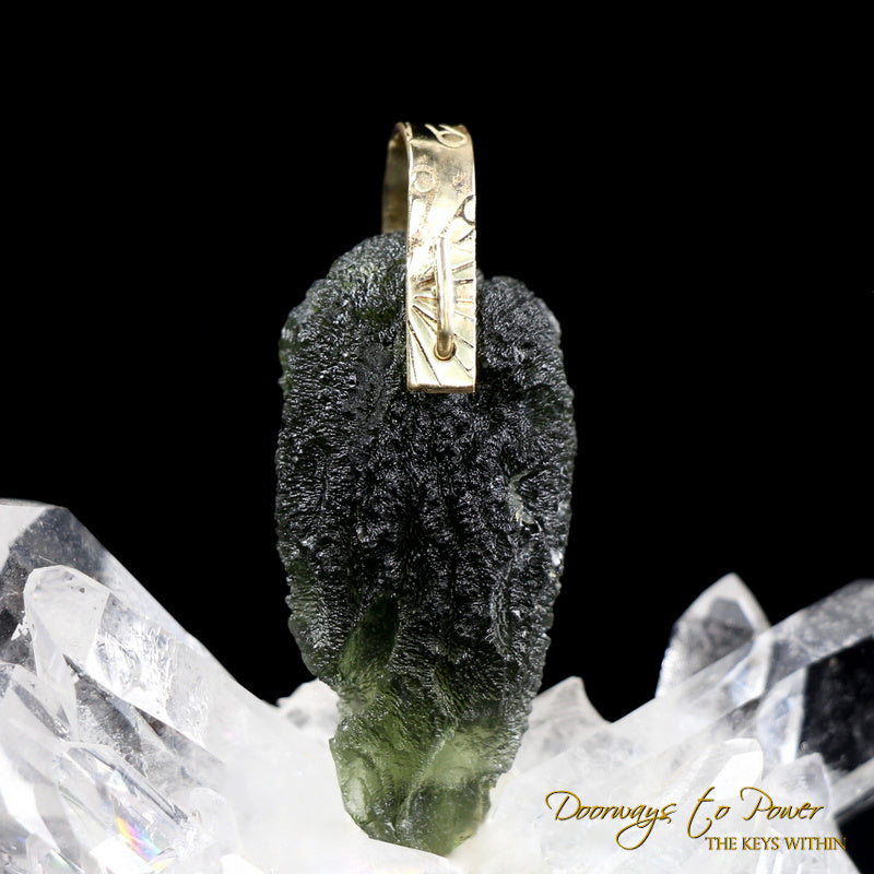 Doorways to Power Moldavite Pendants 14k Gold