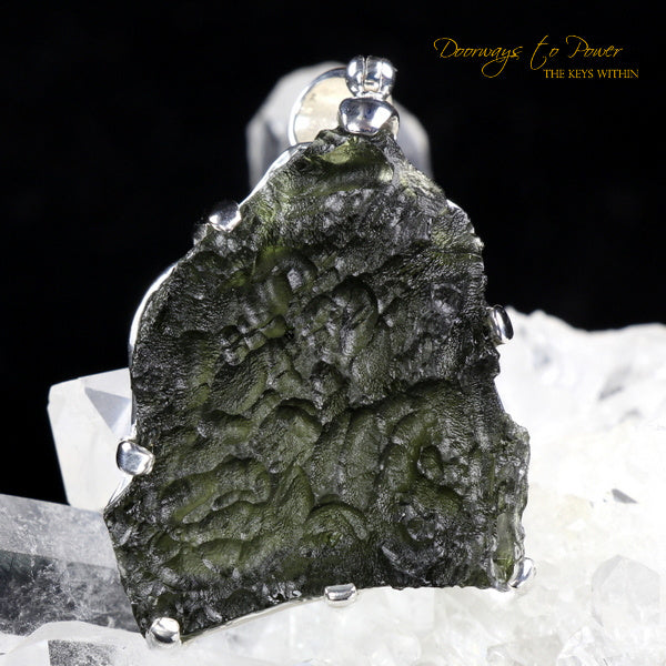 Large Moldavite Crystal Pendant (Ultra Rare) 