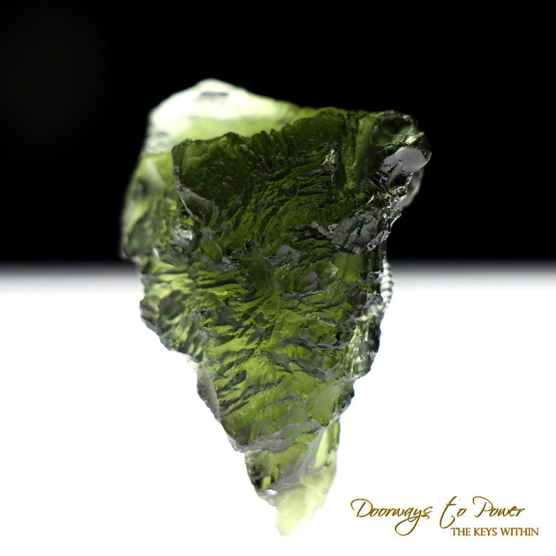 Moldavite Tektite Dragon Crystal Carving 