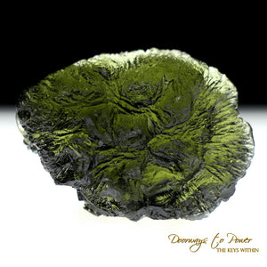 Moldavite Tektite Dragon Crystal Carving 'Museum Quality'
