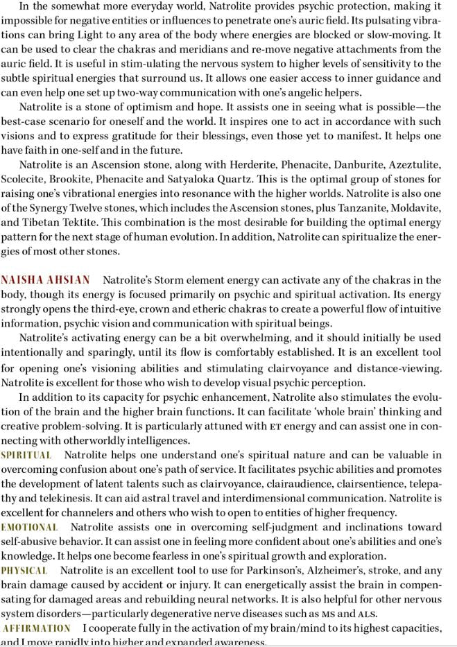 Natrolite Metaphysical Properties