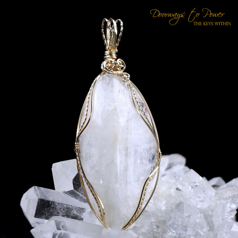 Natrolite Synergy 12 Stone Crystal Pendant
