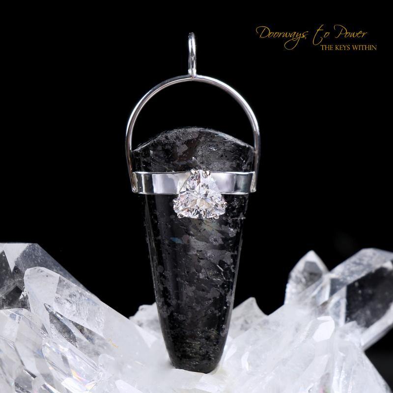 Nuummite Danburite Crystal Pendant 