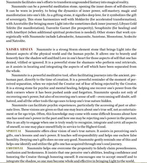 Nuummite Metaphysical Properties