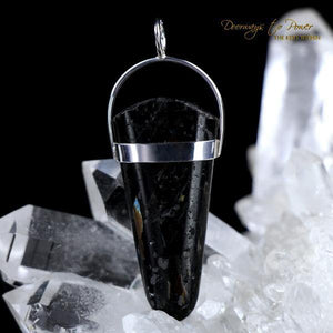 Nuummite Moldavite Pendant