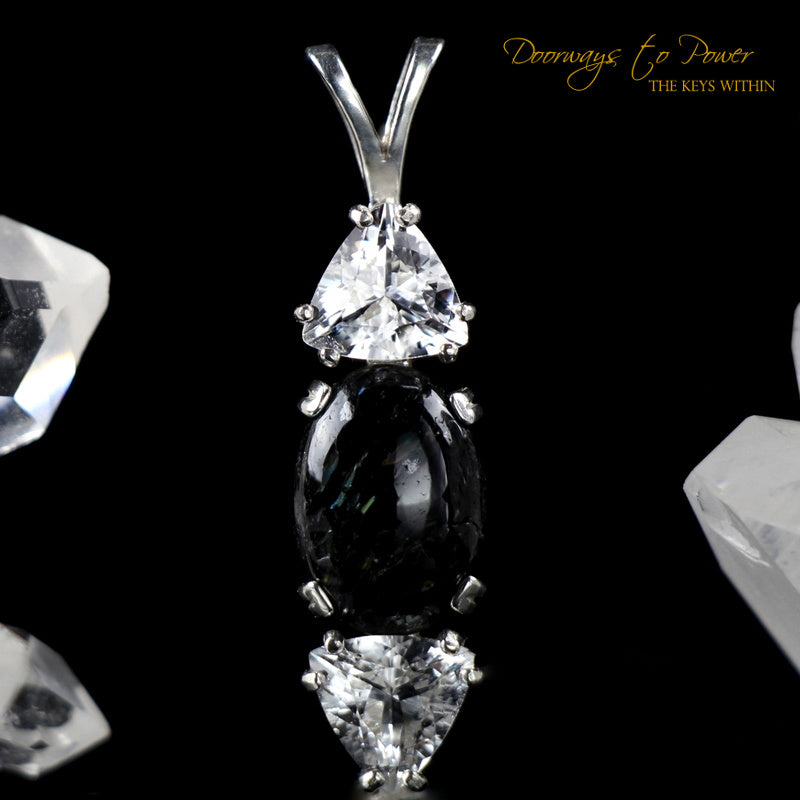 Nuummite Satyaloka Quartz Azeztulite Crystal Pendant 