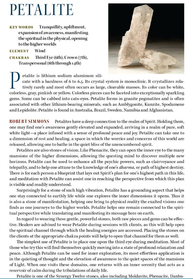 Light Beam Petalite Crystal & Synergy 12 Stone A+++