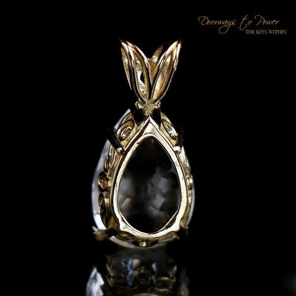 Azozeo Phenacite Crystal Pendant in 14k Gold