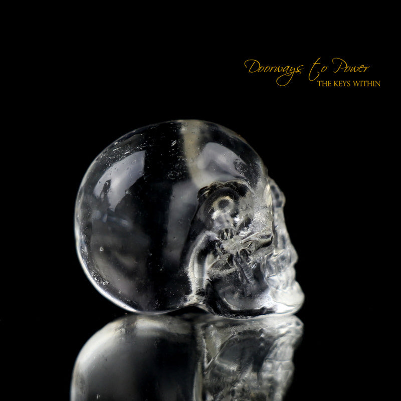 Golden Phenacite Crystal Skull Carving 