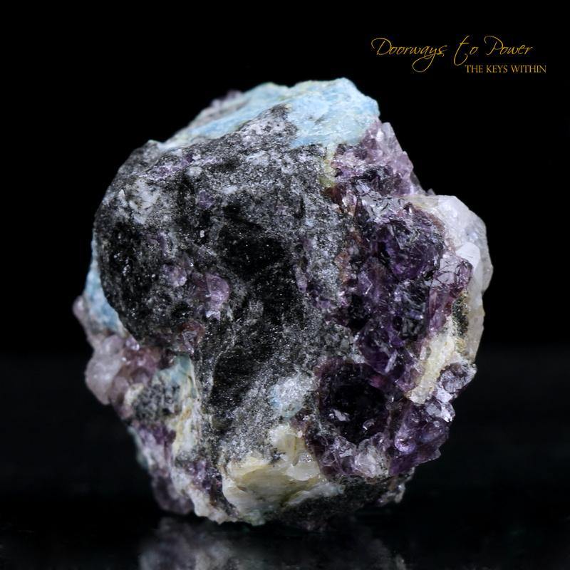 Russian Phenacite Aquamarine Purple Fluorite Specimen