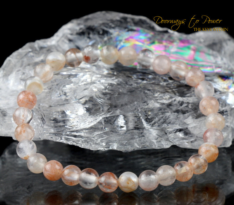 Pink Fire Azeztulite Crystal Energy Bracelet
