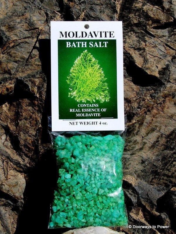 Moldavite Crystal Essence Bath Salts
