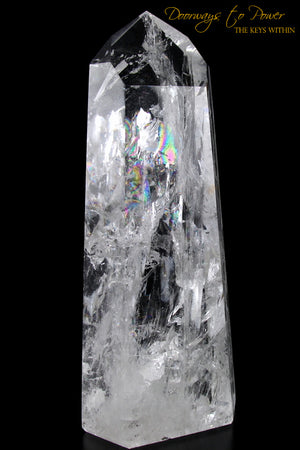 Exquisite Pure Clear Quartz Point & Devic Temple Master Crystal 'Lighted Spirit'