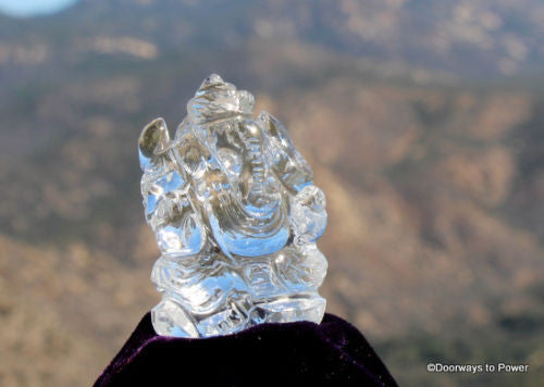 Ganesha Quartz Crystal Altar Statue