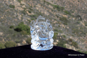 Ganesha Quartz Crystal Altar Statue