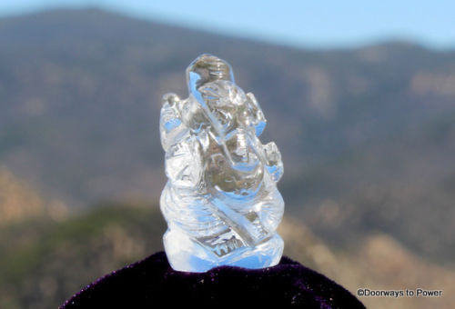 Ganesha Quartz Crystal Altar Statue