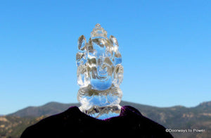 Quartz Crystal Ganesha Statue Hand Carved