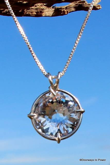 Quartz Crystal Radiant Heart Pendant